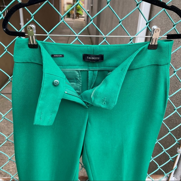 Talbots Green Cropped Pants 6 - Picture 6 of 16